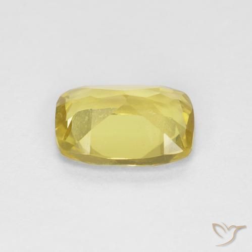 0.75カラットの天然非常に薄いハニーイエローベリル、クッション、VS