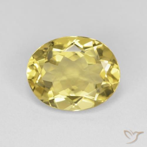 3.13ct 天然 トスカーナイエロー ベリル, 楕円形, VVS
