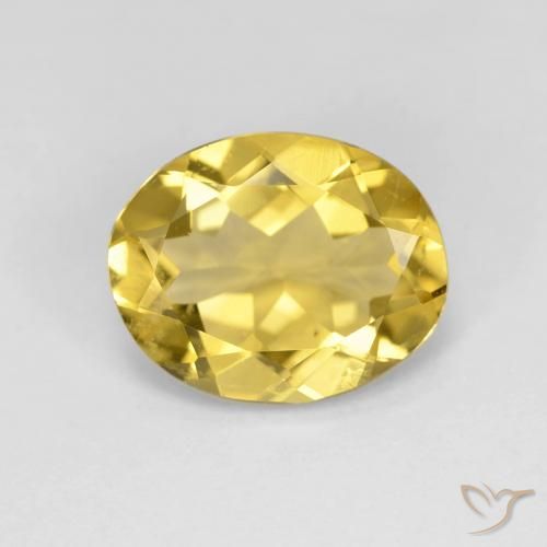 2.87ct 天然 ミディアムイエロー ベリル, 楕円形, VVS-VS
