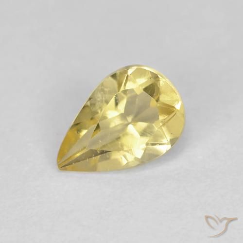 0.61ct 天然 トスカーナイエロー ベリル, 洋梨の形, VS