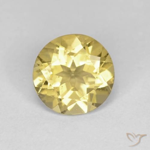 1.16ct 天然 トスカーナイエロー ベリル, ラウンド, VS