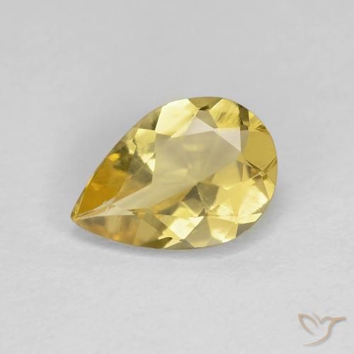 0.98ct 天然 ライトイエロー ベリル, 洋梨の形, VVS-VS