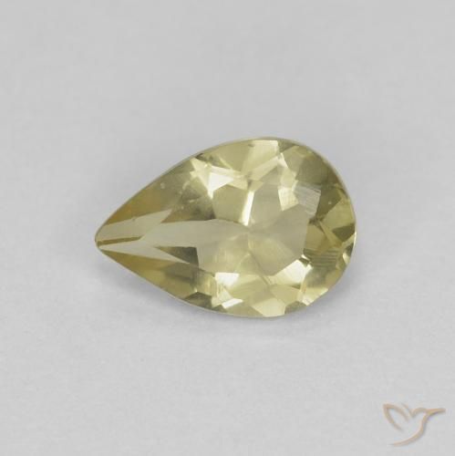 0.48ct 天然 ミディアムイエロー ベリル, 洋梨の形, VS