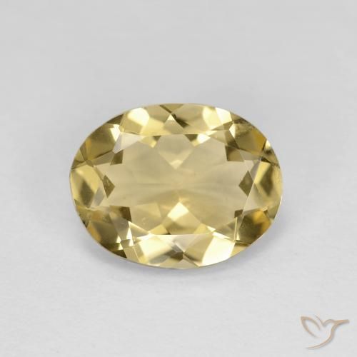 2.59ct 天然 薄いゴールド ベリル, 楕円形, VVS