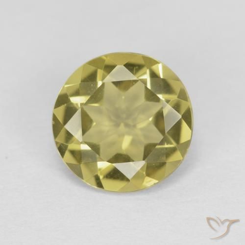 1.19ct 天然 ミディアムイエロー ベリル, ラウンド, VVS