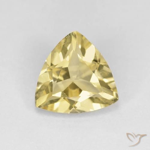 1.34ct 天然 ウォームイエロー ベリル, トリリオン, VS