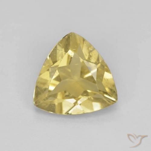 1.50ct 天然 ウォームイエロー ベリル, トリリオン, VS