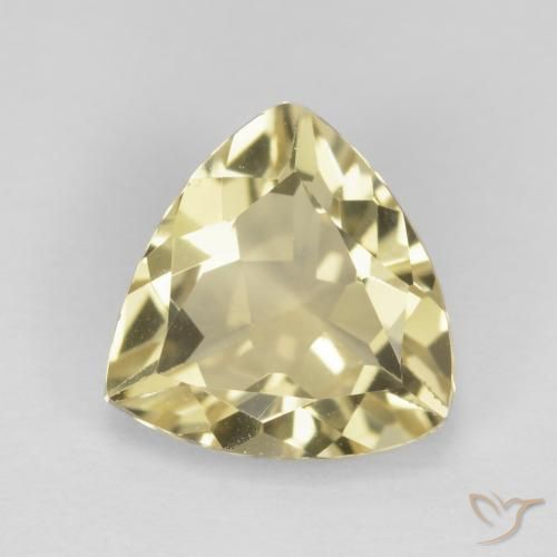 1.87ct 天然 ミディアムイエロー ベリル, トリリオン, VVS-VS