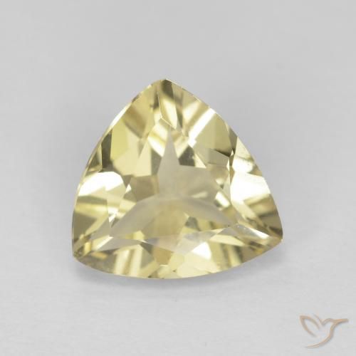 1.31ct 天然 緑ががかったイエロー ベリル, トリリオン, VVS-VS