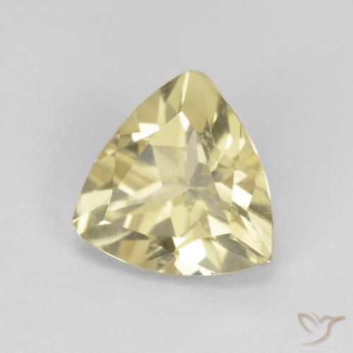 1.62カラットの天然Medium Light-Yellowベリル、トリリオン、VVS-VS