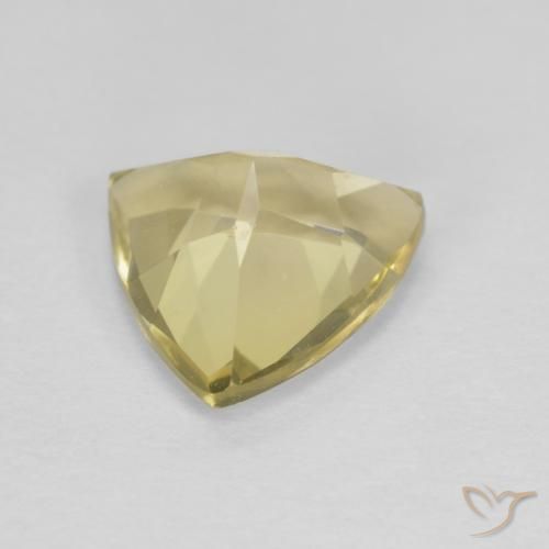 1.62カラットの天然Medium Light-Yellowベリル、トリリオン、VVS-VS