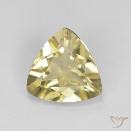 1.39カラットの天然Medium Light-Yellowベリル、トリリオン、VVS-VS