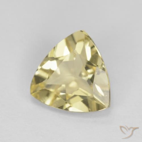 1.39カラットの天然Medium Light-Yellowベリル、トリリオン、VVS-VS
