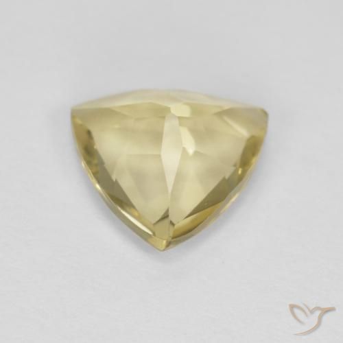 1.39カラットの天然Medium Light-Yellowベリル、トリリオン、VVS-VS