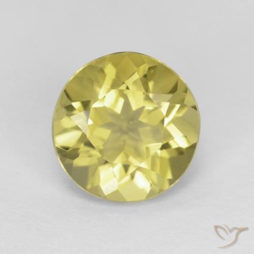 1.93ct 天然 ミディアムイエロー ベリル, ラウンド, VVS-VS