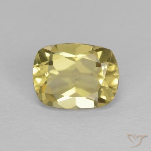 1.22ct 天然 ライトイエロー ベリル, クッション, VVS
