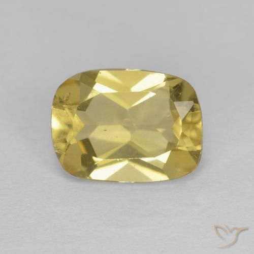 1.30ct 天然 薄いゴールデンイエロー ベリル, クッション, VVS