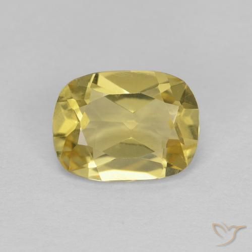 1.06ct 天然 薄いゴールデンイエロー ベリル, クッション, VVS