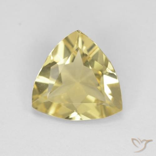 1.09ct 天然 アーシーイエロー ベリル, トリリオン, VVS