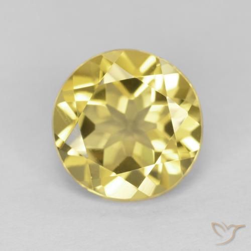 1.78ct 天然 茶色がかった黄色 ベリル, ラウンド, VVS-VS
