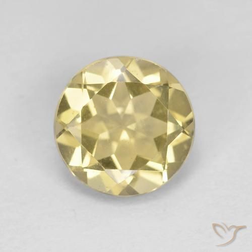 1.74ct 天然 アーシーイエロー ベリル, ラウンド, VS