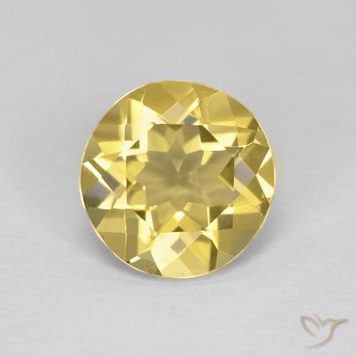 1.71ct 天然 薄いハニーイエロー ベリル, ラウンド, VS