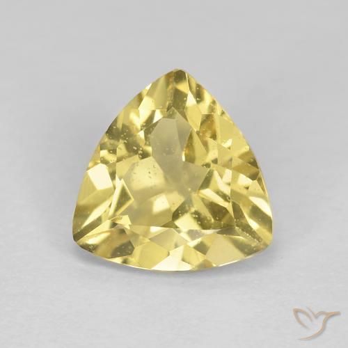 2.12ct 天然 ライトイエロー ベリル, トリリオン, VS