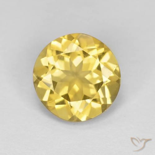 1.59ct 天然 ハニーイエロー ベリル, ラウンド, VS