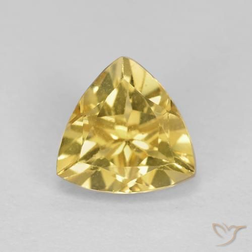 1.59ct 天然 ライトイエロー ベリル, トリリオン, VS
