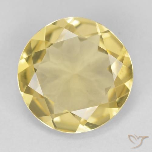 2.02ct 天然 アーシーイエロー ベリル, ラウンド, VVS