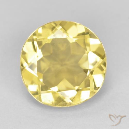 1.74ct 天然 トスカーナイエロー ベリル, ラウンド, VVS