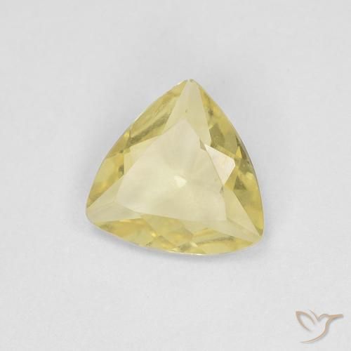 0.71ct 天然 薄いハニーイエロー ベリル, トリリオン, VVS