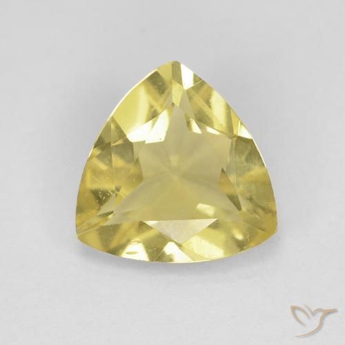 1.18ct 天然 アーシーイエロー ベリル, トリリオン, VVS