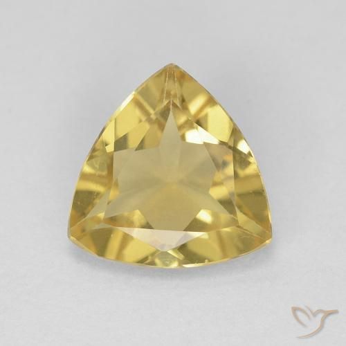 1.22ct 天然 リッチイエロー ベリル, トリリオン, VVS