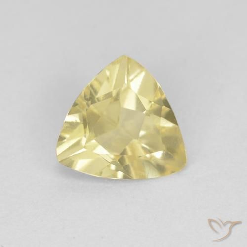 0.88ct 天然 Medium Light-Yellow ベリル, トリリオン, VVS