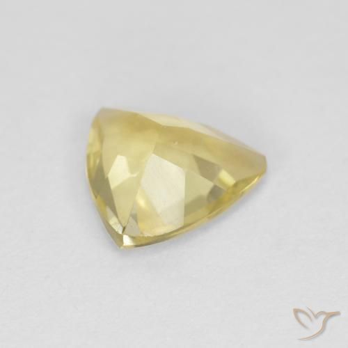 0.88カラットの天然Medium Light-Yellowベリル、トリリオン、VVS
