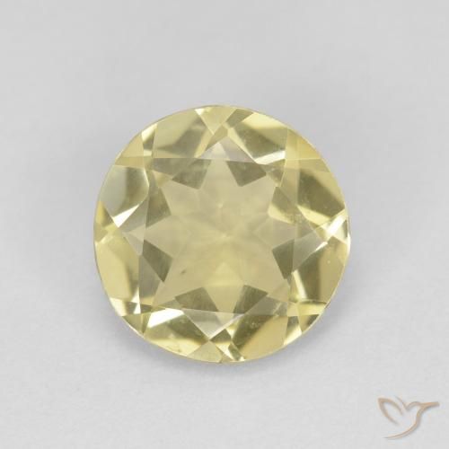 1.45ct 天然 薄いラグナイエロー ベリル, ラウンド, VVS
