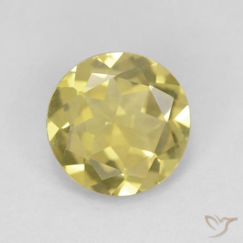 1.48ct 天然 アーシーイエロー ベリル, ラウンド, VVS