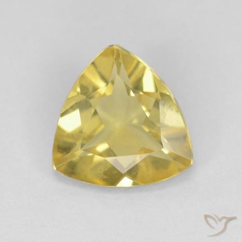 1.27ct 天然 黄色がかったゴールド ベリル, トリリオン, VVS