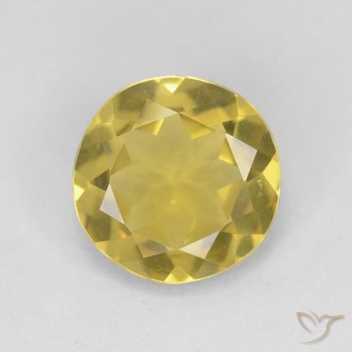 1.65ct 天然 黄色がかったゴールド ベリル, ラウンド, VVS