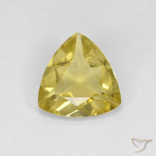 0.88ct 天然 Medium Light-Yellow ベリル, トリリオン, VVS