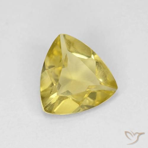 0.88カラットの天然Medium Light-Yellowベリル、トリリオン、VVS