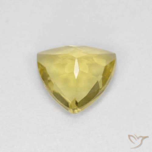 0.88カラットの天然Medium Light-Yellowベリル、トリリオン、VVS
