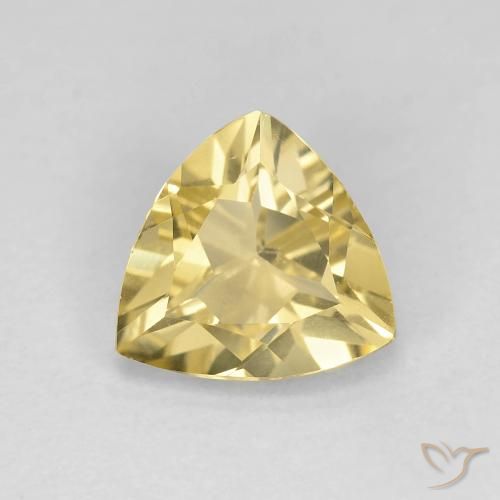 1.39ct 天然 薄いゴールド ベリル, トリリオン, VVS