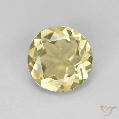 1.55ct 天然 ウォームイエロー ベリル, ラウンド, VVS