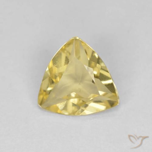 0.82ct 天然 薄いゴールド ベリル, トリリオン, VVS