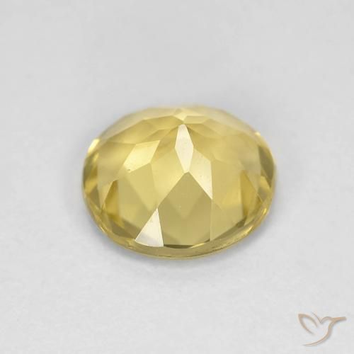 1.60カラットの天然Medium Light-Yellowベリル、ラウンド、VVS