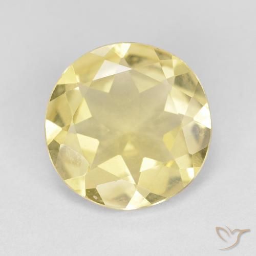 1.58ct 天然 薄いアーシーイエロー ベリル, ラウンド, VVS
