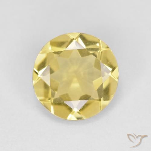 1.04ct 天然 トスカーナイエロー ベリル, ラウンド, VVS