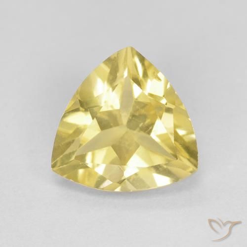 1.30ct 天然 トスカーナイエロー ベリル, トリリオン, VVS-VS